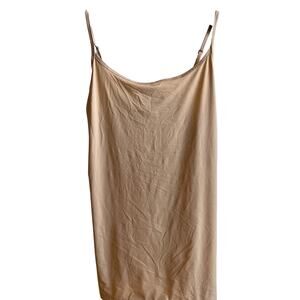 Auden Women's Pearl Tan Micro Cami with Adjustable Straps - Size Small - NWT